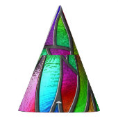 Farbglas Muster 3D Textur Partyhütchen (Links)