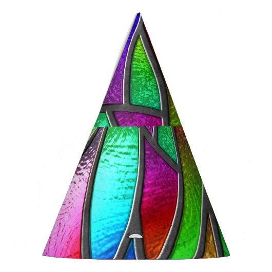 Farbglas Muster 3D Textur Partyhütchen (Links)