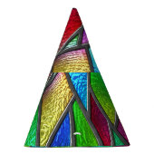 Farbglas Muster 3D Textur Partyhütchen (Rechts)