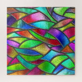 Farbglas Muster 3D Textur Puzzle (Horizontal)