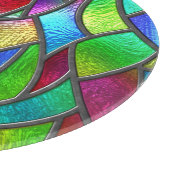 Farbglas Muster 3D Textur Schneidebrett (Ecke)