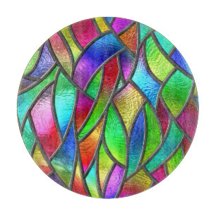 Farbglas Muster 3D Textur Schneidebrett