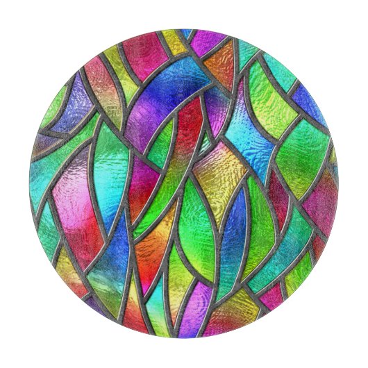 Farbglas Muster 3D Textur Schneidebrett (Vorderseite)