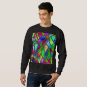 Farbglas Muster 3D Textur Sweatshirt (Vorne ganz)