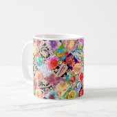 Farbglas nahtlose Textur mit Zickzack Pattern Kaffeetasse (Vorderseite Links)