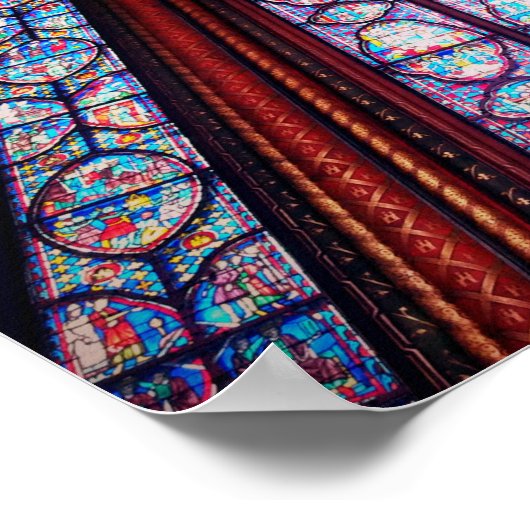 Farbglas Sainte-Chapelle im Pariser Foto Poster (Ecke)
