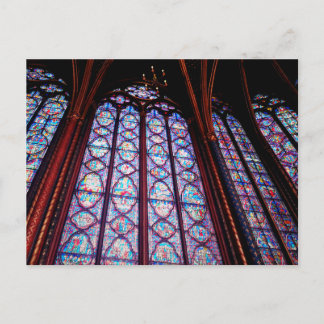 Farbglas Sainte-Chapelle im Pariser Foto Postkarte
