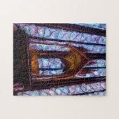 Farbglas Sainte-Chapelle in Paris - Öl Puzzle (Horizontal)