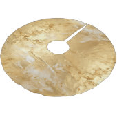 Farbgold Polyester Weihnachtsbaumdecke (Schrägansicht)