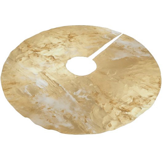 Farbgold Polyester Weihnachtsbaumdecke (Schrägansicht)