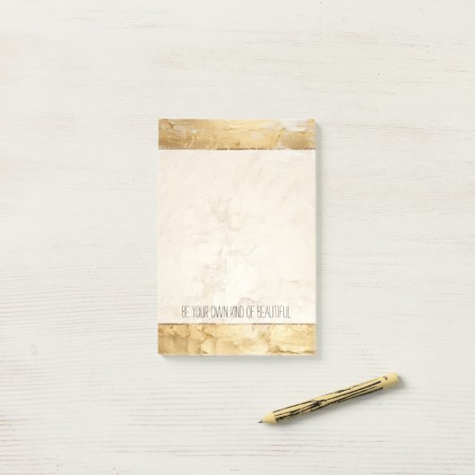 Farbgold Post-it Klebezettel (Auf Schreibtisch)