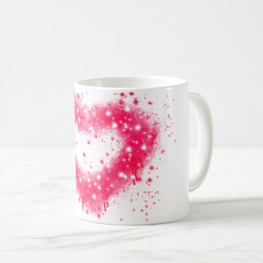 Farbgraffiti Valentinherz Kaffeetasse (VorderseiteRechts)