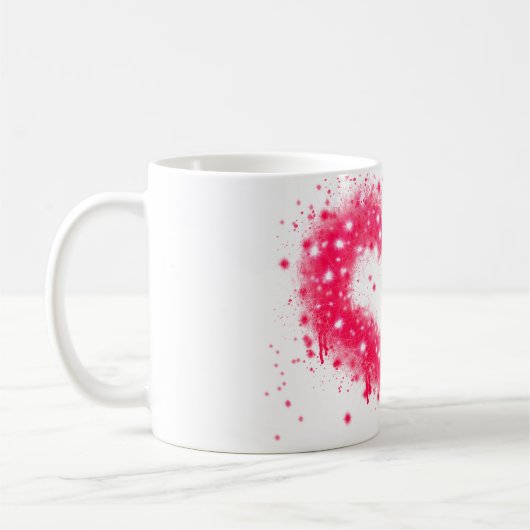 Farbgraffiti Valentinherz Kaffeetasse (Links)