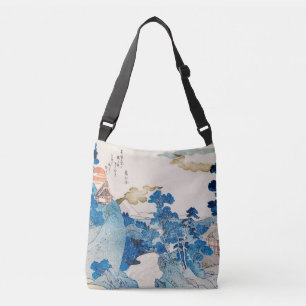 Farbgrafik Asiatische Landschaftsbildtasche Tragetaschen Mit Langen Trägern