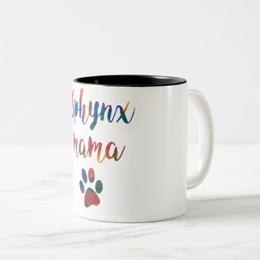 Farbgrafik Sphynx Mutter-Artistic Zweifarbige Tasse (VorderseiteRechts)