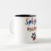 Farbgrafik Sphynx Mutter-Artistic Zweifarbige Tasse (Vorderseite Links)