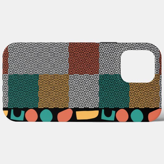 Farbgriechischer Schlüssel Moderne abstrakte Kunst Case-Mate iPhone Hülle (Rückseite (Horizontal))