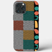 Farbgriechischer Schlüssel Moderne abstrakte Kunst Case-Mate iPhone Hülle (Rückseite)