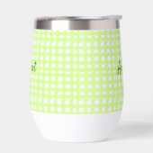 Farbgrün karierter Ginham personalisierter Zusatz (Links)