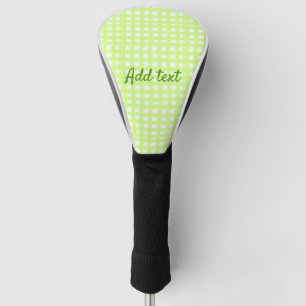Farbgrün karierter Ginham personalisierter Zusatz Golf Headcover