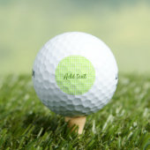 Farbgrün karierter Ginham personalisierter Zusatz Golfball (Insitu T-Shirt)