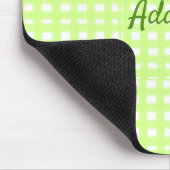 Farbgrün karierter Ginham personalisierter Zusatz Mousepad (Ecke)