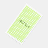 Farbgrün karierter Ginham personalisierter Zusatz Serviette (Ecke)