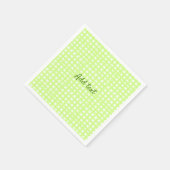 Farbgrün karierter Ginham personalisierter Zusatz Serviette (Ecke)