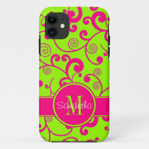 Farbgrün mit rosa Bildtrolle - benutzerdefinierte Case-Mate iPhone Hülle