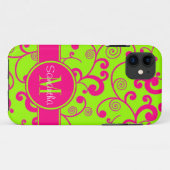 Farbgrün mit rosa Bildtrolle - benutzerdefinierte  Case-Mate iPhone Hülle (Rückseite (Horizontal))