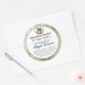 Farbgrüne, hausgemachte Krube-/Körperbutterkennzei Runder Aufkleber (Umschlag)