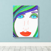 Farbhaar Leinwanddruck (Insitu (Holzboden))