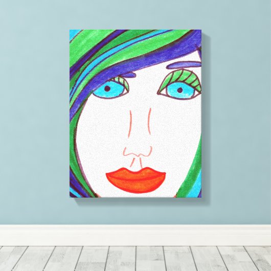 Farbhaar Leinwanddruck (Insitu (Holzboden))