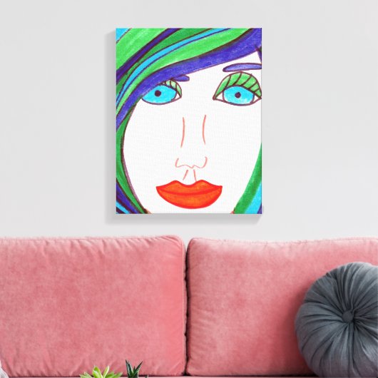 Farbhaar Leinwanddruck (Insitu (Wohnzimmer))