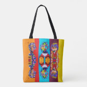 FARBHAFTE ABSTRAKTE DAMEN TOTE BAG TASCHE (Rückseite)