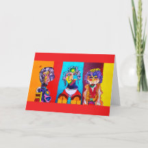 FARBHAFTE ABSTRAKTE LADIEN BLANK CARD