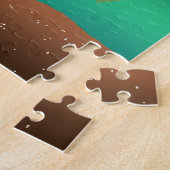 FARBHAFTE BERGBÄUME PALMEN OZEAN PUZZLE (Seite)