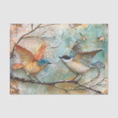 FARBHAFTE BIRDS GEMISCHTER MEDIENDECOUPAY SEIDENPAPIER (Vorderseite)