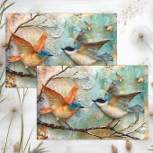 FARBHAFTE BIRDS GEMISCHTER MEDIENDECOUPAY SEIDENPAPIER