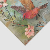 FARBHAFTE BIRDS GEMISCHTER MEDIENDECOUPAY SEIDENPAPIER (Ausschnitt)