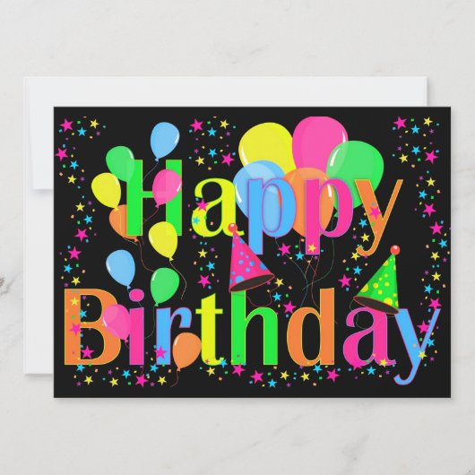 FARBHAFTE BIRTHDAKARTE (Vorderseite)