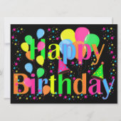 FARBHAFTE BIRTHDAKARTE KARTE (Vorderseite)