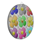 FARBHAFTE BLUME DARTSCHEIBE (Vorderseite Links)