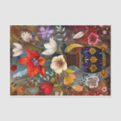 FARBHAFTE BLUME IN VASENDEKOUPATION SEIDENPAPIER (Vorderseite)