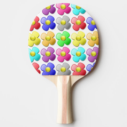 FARBHAFTE BLUME TISCHTENNIS SCHLÄGER (Vorderseite)