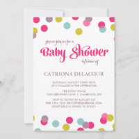 FARBHAFTE CONFETTI-DOTS | BABY SHOWER EINLADUNG