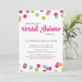 FARBHAFTE CONFETTI-DOTS | BRIDAL SHOWER EINLADUNG (Stehend Vorderseite)