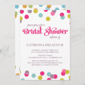 FARBHAFTE CONFETTI-DOTS | BRIDAL SHOWER EINLADUNG (Vorne/Hinten)