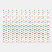 FARBHAFTE DINOS GESCHENKPAPIER SET (Vorderseite 3)