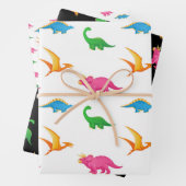 FARBHAFTE DINOS GESCHENKPAPIER SET (Beispiel)